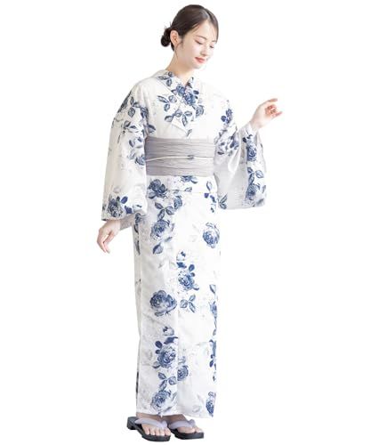 [SOUBIEN] ソウビエン 浴衣 3点 セット セパレート 新二部式浴衣 floro レディース (浴衣/兵児帯/伊達締め)e 1fb21297
