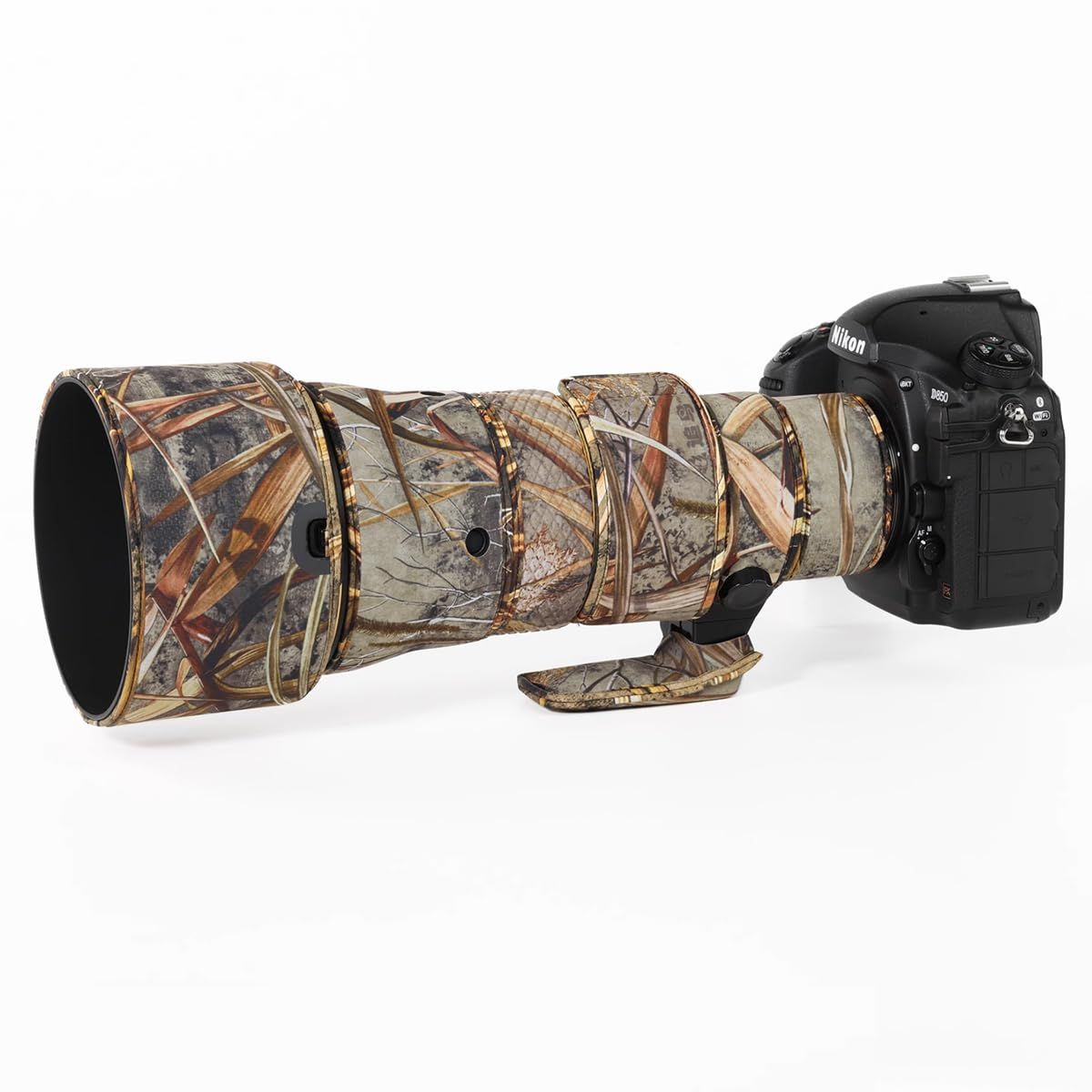 新品 CHASING BIRDS 迷彩防水レンズコート NIKON AF-S 500mm f/5.6E PF ED VR用 防雨レンズ保護カバー (アシ)