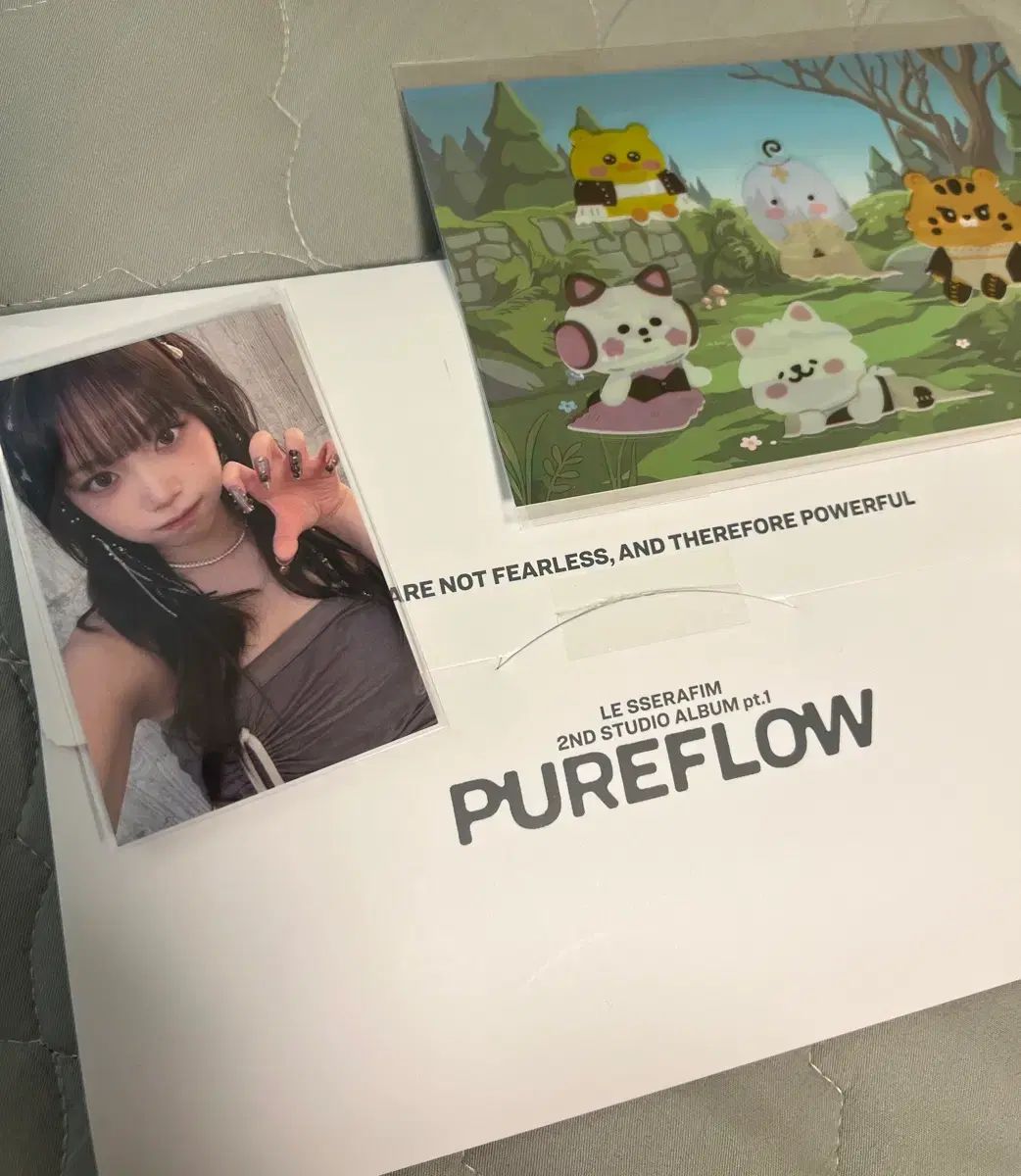 LE SSERAFIM（ルセラフィム・ルセラ）キム・チェウォン(KIM CHAEWON) 붐팔라 PUREFLOW 公開放送 サノク トレカ + スローガン + ステッカー セット