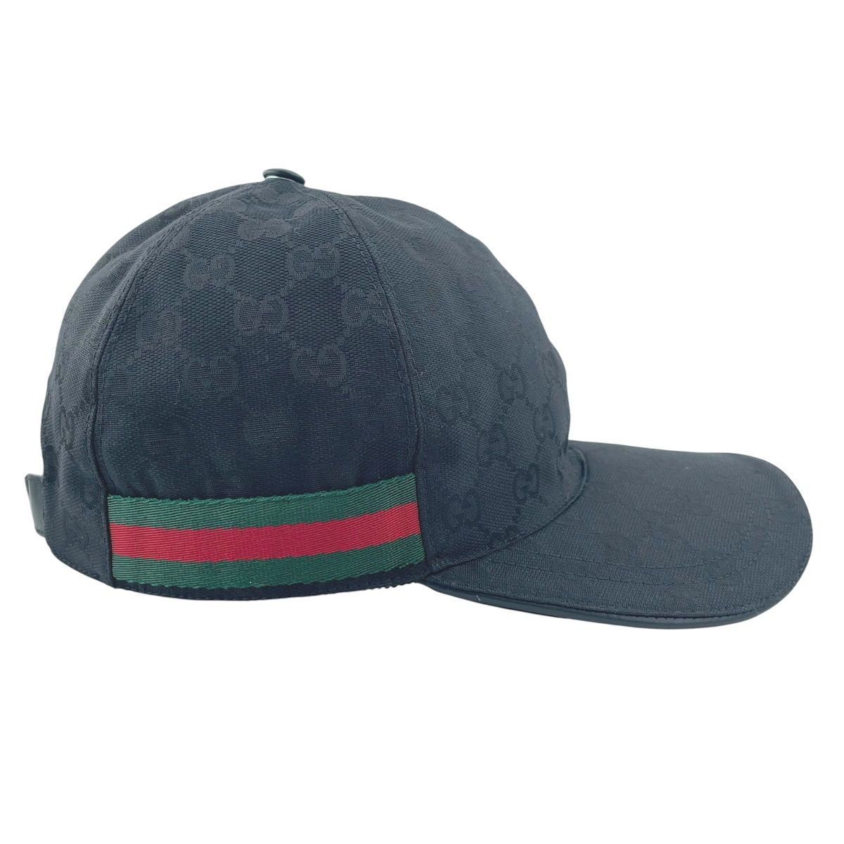 中古】GUCCI グッチ GGキャンバス ベースボールキャップ 黒 200035