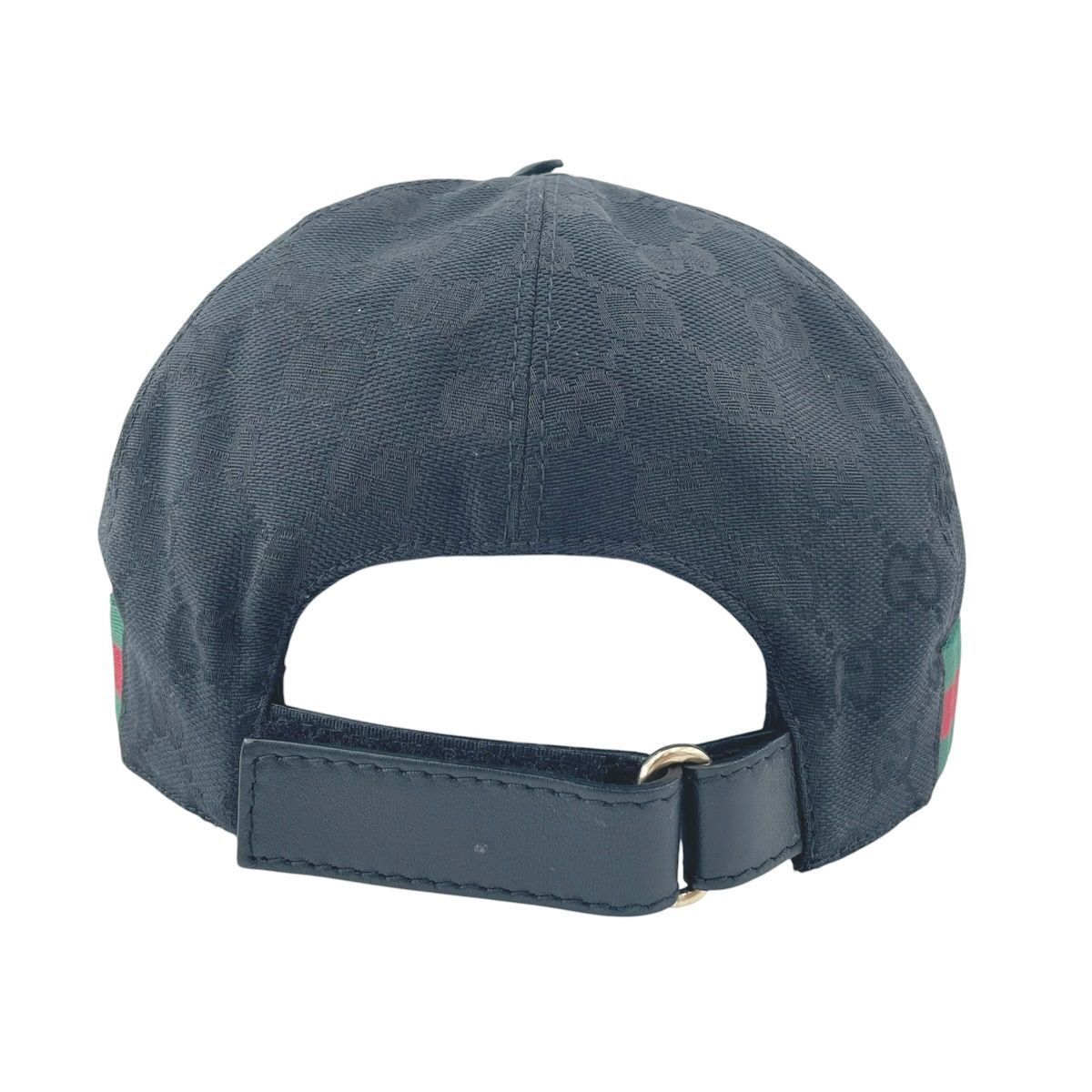 中古】GUCCI グッチ GGキャンバス ベースボールキャップ 黒 200035