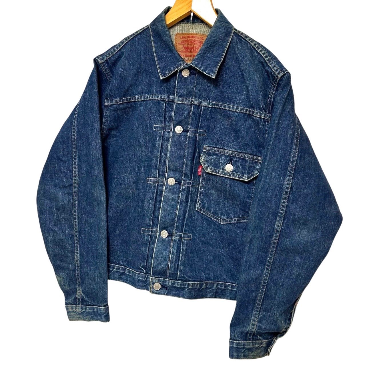 90s Levi's 70502XX 1st デニムジャケット 濃紺 40 希少 91年製 LEVI'S 70502XX 1st リーバイス 濃紺 J02 デニム
