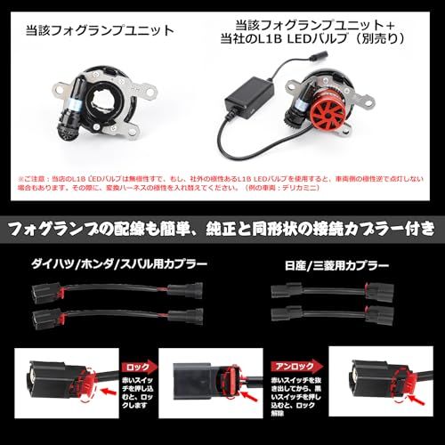 OPPLIGHT デリカミニ フォグランプ セレナ C28、NV350キャラバン E26、タフト LA900S/LA910S、タントカスタム、N-BOX JF5/6、アリアなども対応 カスタムパーツ 純正形状 ポン付け カットライン 光軸調整 6de5dd94