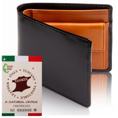 【新品】財布 メンズ 2つ折り 【証明書付イタリアンレザー】 二つ折り 本革 イタリア 二つ折り財布 9 BLK-CML 9801952f