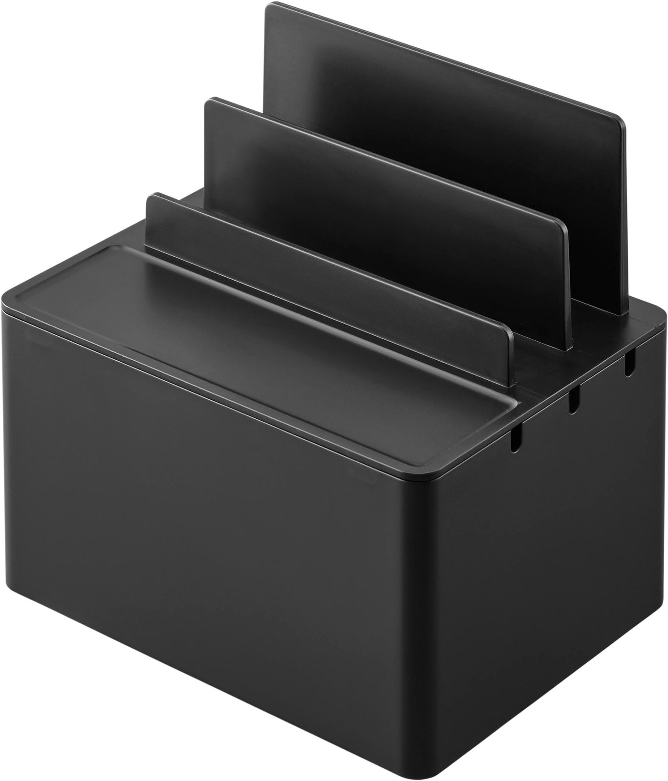 山崎実業(Yamazaki) 充電ステーション ブラック 約W20×D15×H20cm タワー tower 充電 収納ケース ケーブルボックス 一括収納 2195koe d8a474df