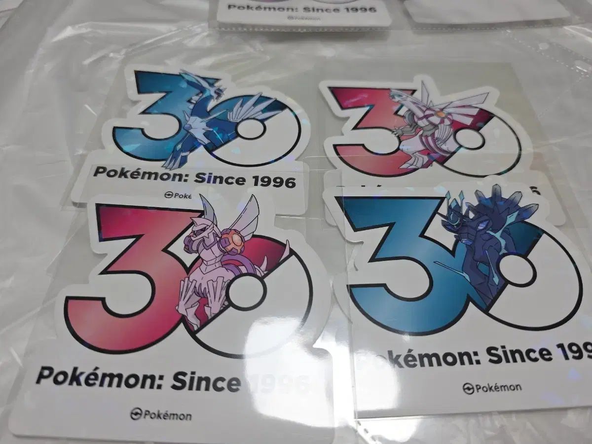 ディアルーガ・パルキア ポケットモンスター 25周年 ロゴ ステッカー 韓国 ポップアップ