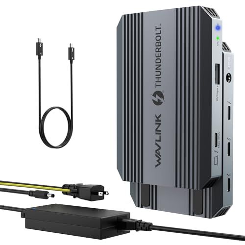 WAVLINK 5in1 Thunderbolt 4 ハブ 90W PD給電｜シングル8K@60Hz / デュアル4K@60Hz｜40Gbps 高速データ転送｜Thunderbolt 4/3・USB4・USB-C対応｜MacBook Pro/ 2f53e108