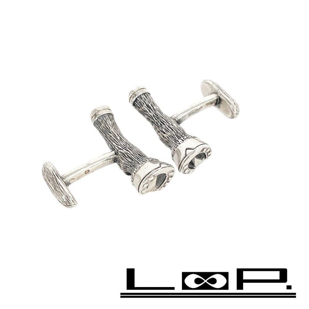 エルメス ■美品■ヴィンテージ■ カフス 馬蹄 バテイ 馬 蹄 ウマ シルバー SS 【152566】