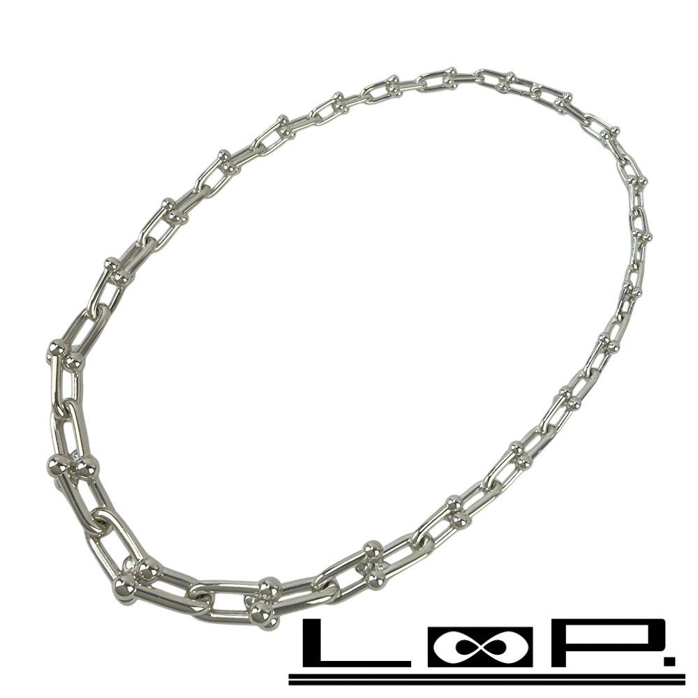 ティファニー ■新同■磨き済■ ハードウェア グラジュエイテッド リンク ネックレス アクセサリー シルバー SV925 102.7g 箱 【516610】8