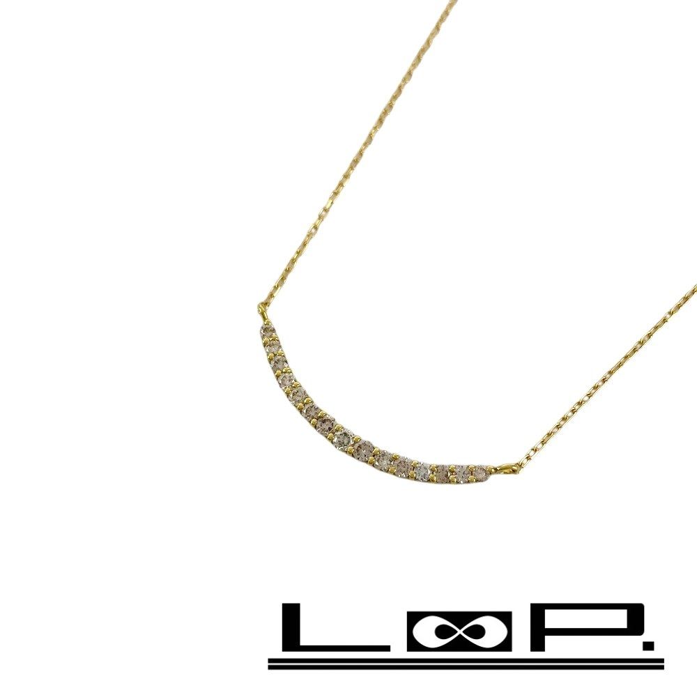 ノンブランド ■美品■ ネックレス ペンダント アクセサリー イエローゴールド ダイヤ K18 YG D0.30ct 1.6g 【590313】12