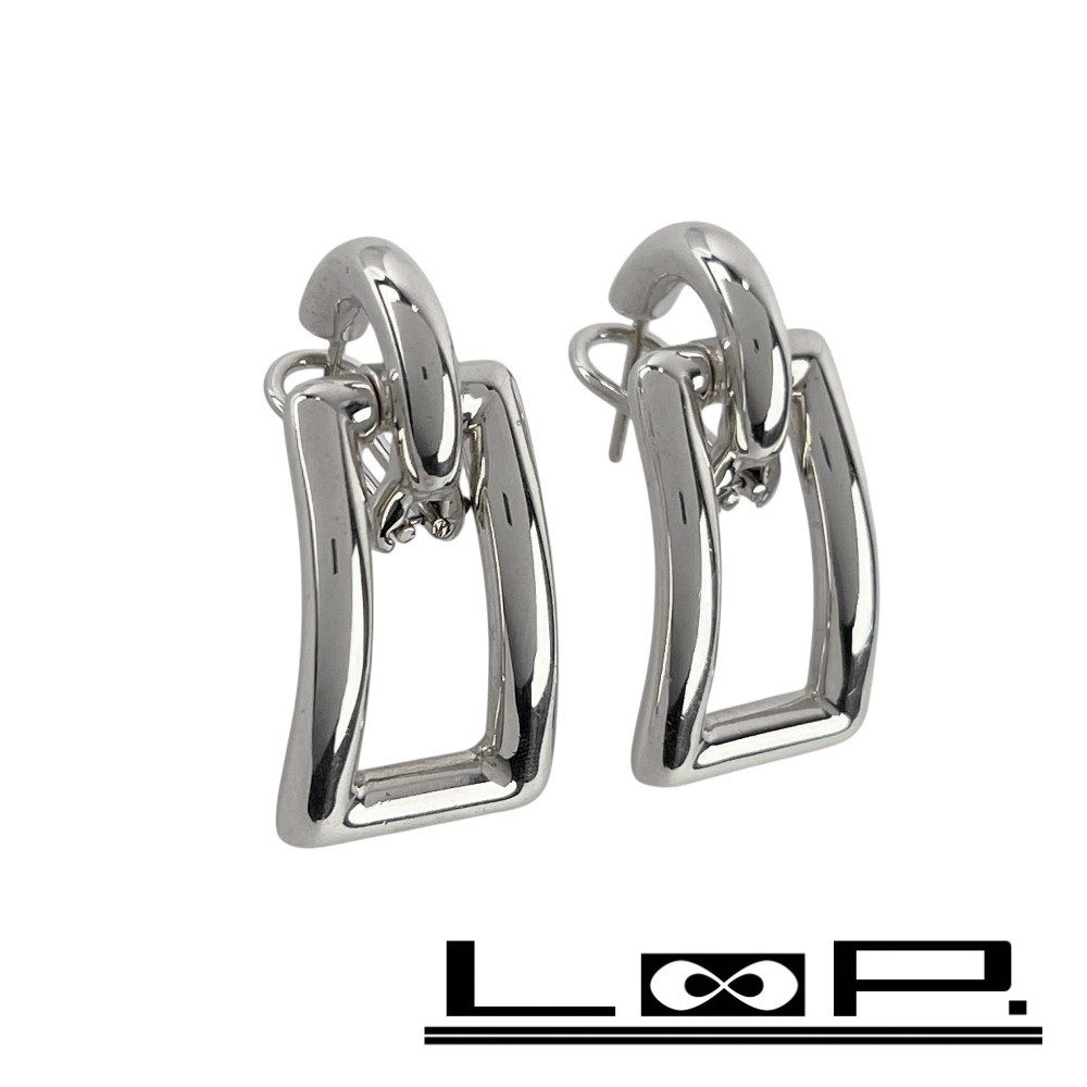 ティファニー ■美品■ オープンレクタングル ピアス アクセサリー SV925 シルバー 【658587】14