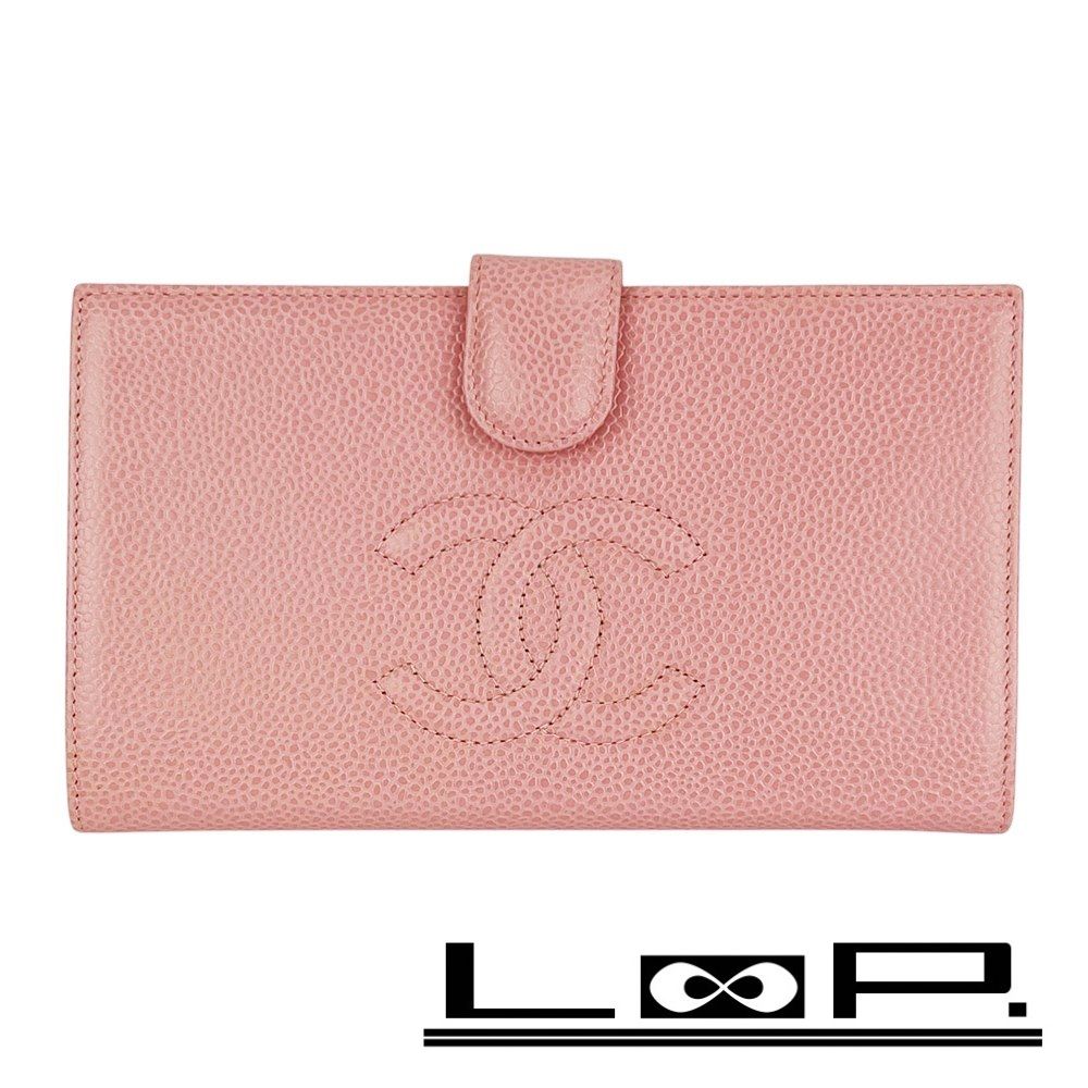 シャネル ■美品■ 長財布 ウォレット キャビアスキン ピンク A13498 箱 【600838】13