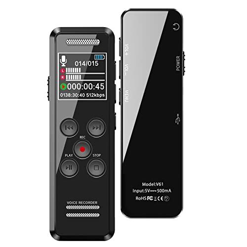 【64GB大容量&最大4552時間録音保存】QZT ボイスレコーダー ICレコーダー 64GB 録音機 3072kbps 超小型 大容量 長時間録音 最大4552時間録音保存 35時間録音可能 大液晶画面 簡単操作 ワンボタン録音 定時録音 10b232f6