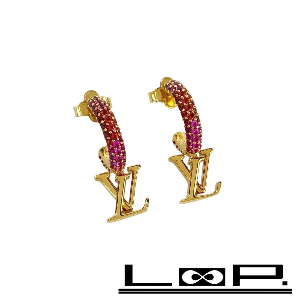 ルイヴィトン ■新同■ アイコニック ピアス アクセサリー ゴールド ピンク GP M01768 【571855】12