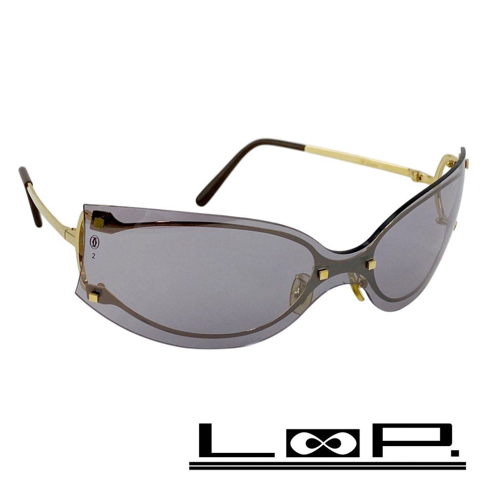 カルティエ ■中古■ サングラス 眼鏡 ファッション GP ゴールド パープル 【559051】8