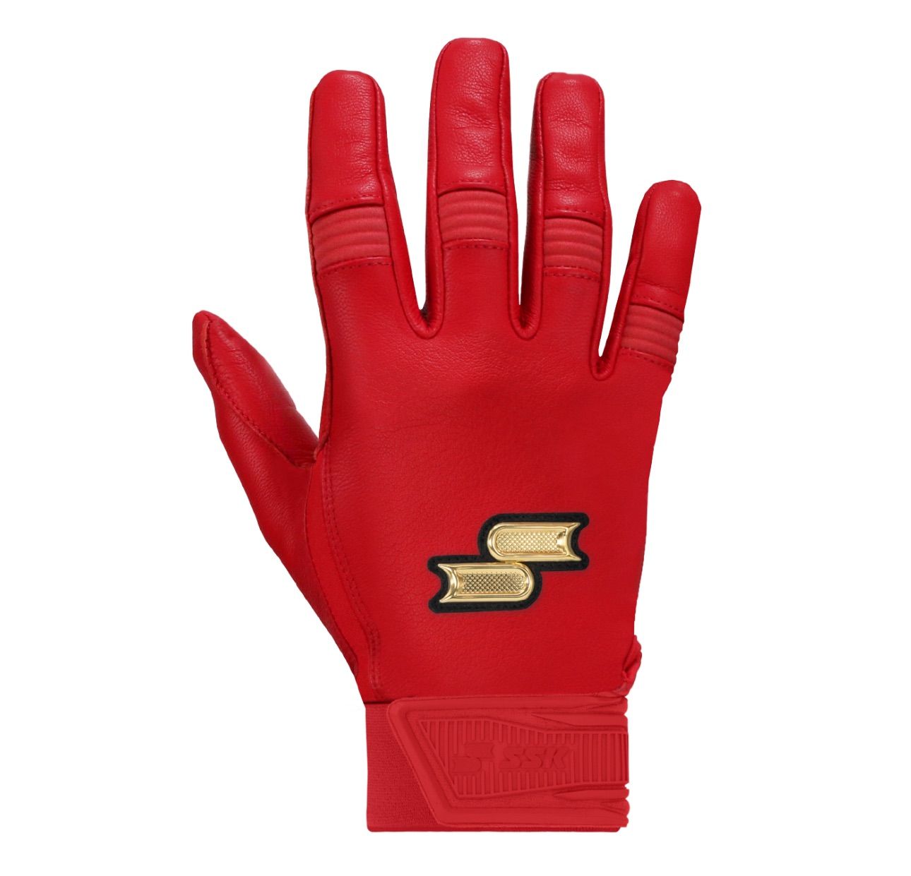 【海外限定】SSK USA ジュニア用　プレミアムバッティンググローブ　レッド　野球　ソフトボール　アメリカ限定　Showcase Adult Baseball Batting Gloves RED