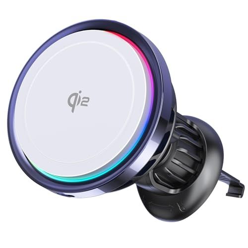 JinKey qi2 充電器 車載 15W急速充電 【ペルチェ素子・冷却ファン】magsafe 車載 充電器 Qi2認証 スマホホルダー 車 ワイヤレス充電 エアコン吹き出し口式 超強力磁石搭載 MagSafe対応車載ホルダー 充電 360度 4a1a8e71