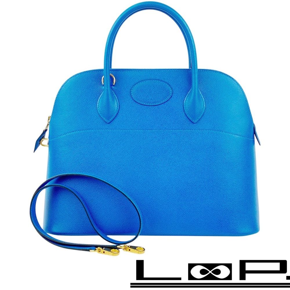 エルメス ■中古■ヴィンテージ■ ボリード35 ショルダー ハンド バッグ クシュベル GP ブルーフランス □A刻 【602788】9