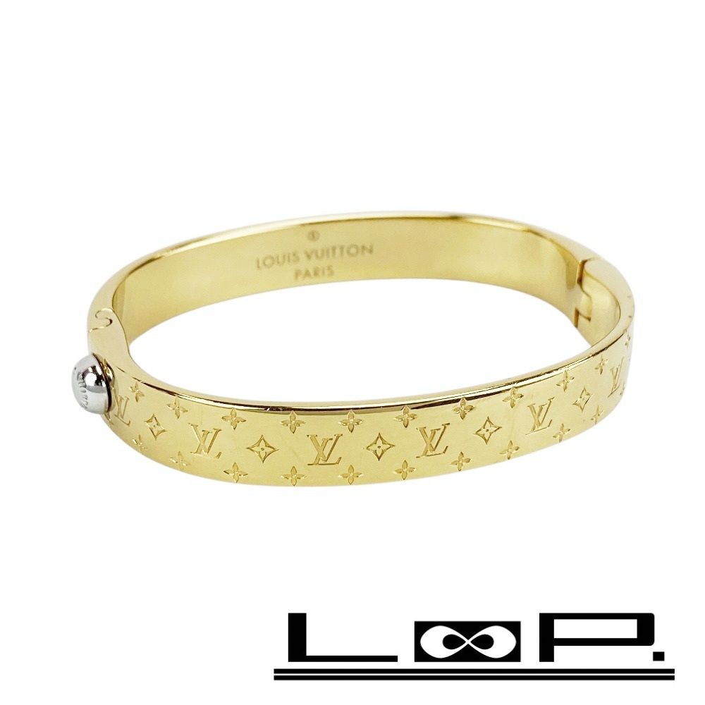 ルイヴィトン ■美品■ カフ ナノグラム バングル ブレスレット GP ゴールド M00251 #S 【26901】13