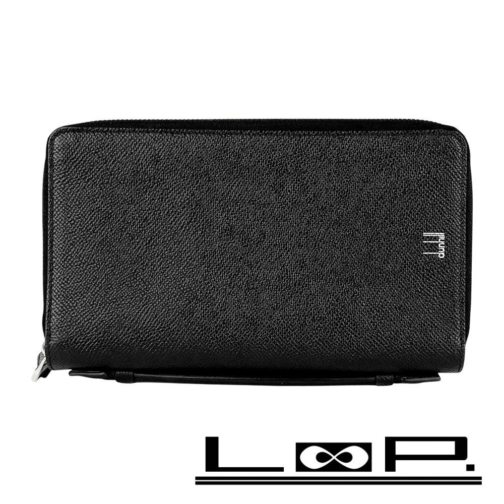 ダンヒル ■美品■ Wラウンドジップ ウォレット トラベルケース 長財布 レザー ブラック 18F2145CA001 【578960】5