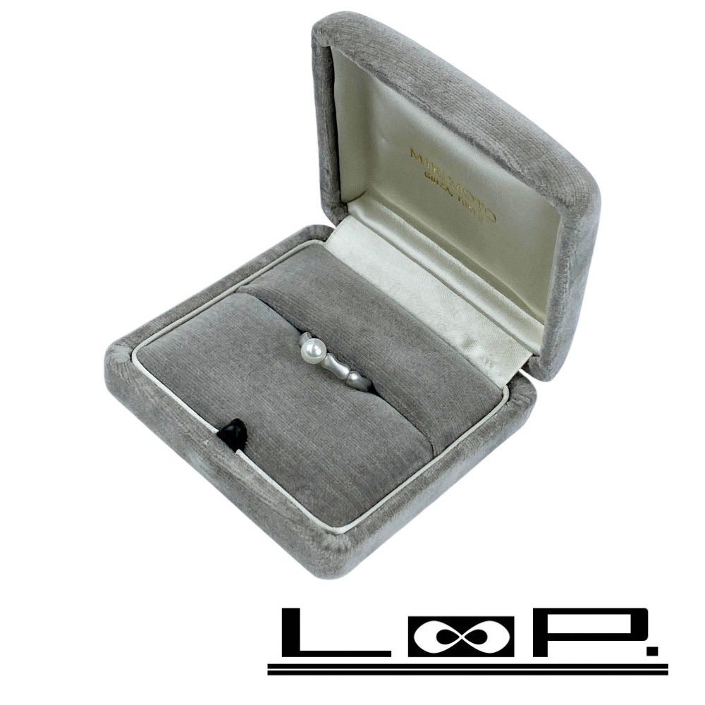 ミキモト ■美品■ パール リング 指輪 アクセサリー シルバー 真珠 Pt900 約5.9ｇ 約13号 箱 【598999】11