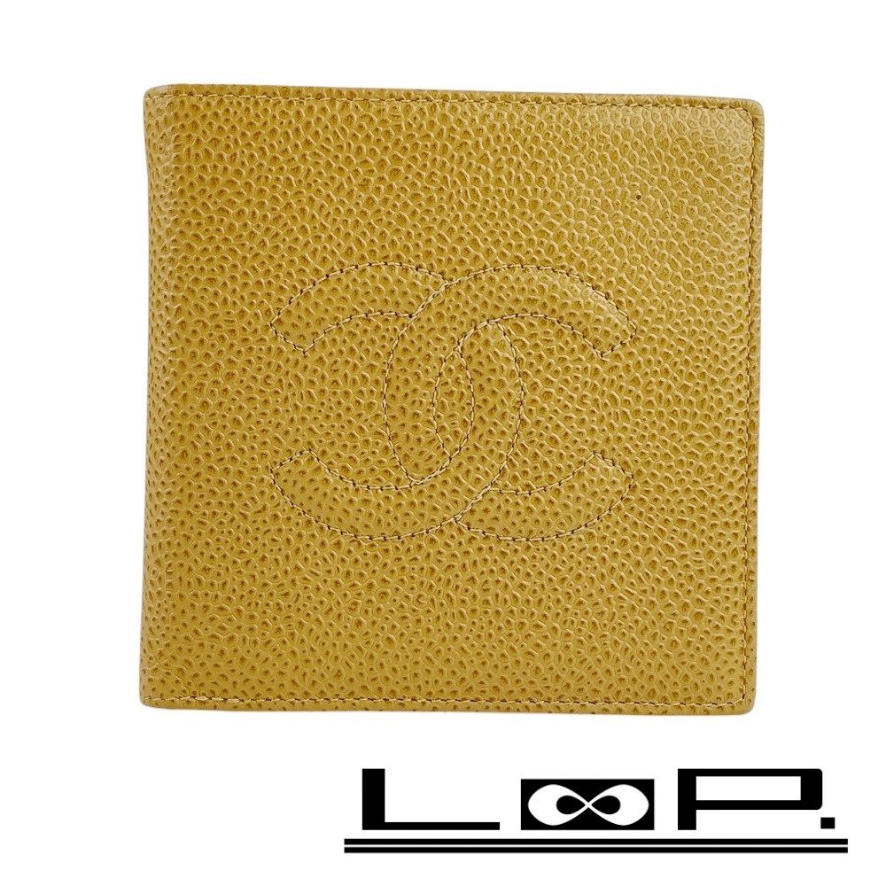 シャネル ■中古■ 二つ折り 財布 ウォレット キャビアスキン キャメル 【368134】5