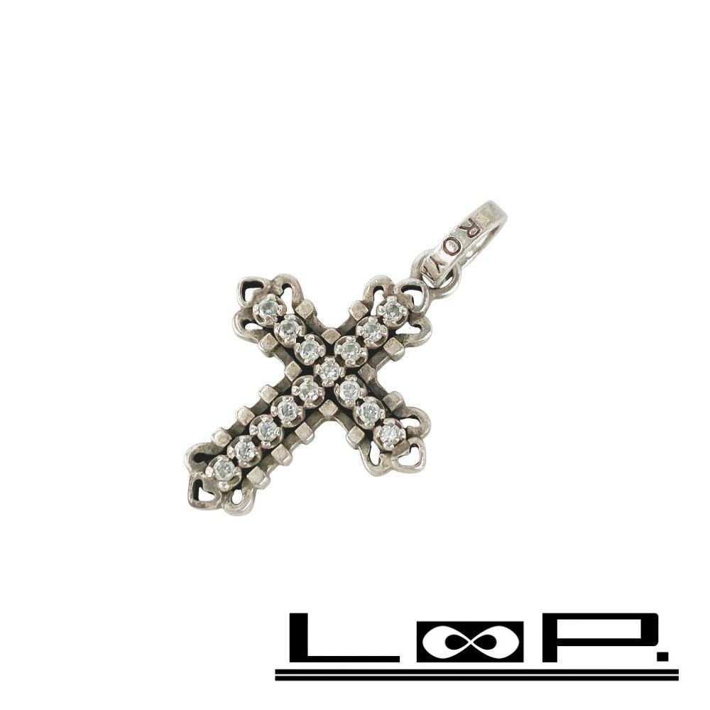 ロイヤルオーダー ■美品■ スモールコンソートクロス ｗ/ＣＺ ペンダントトップ シルバー SV 925 ジルコニア 【524110】7