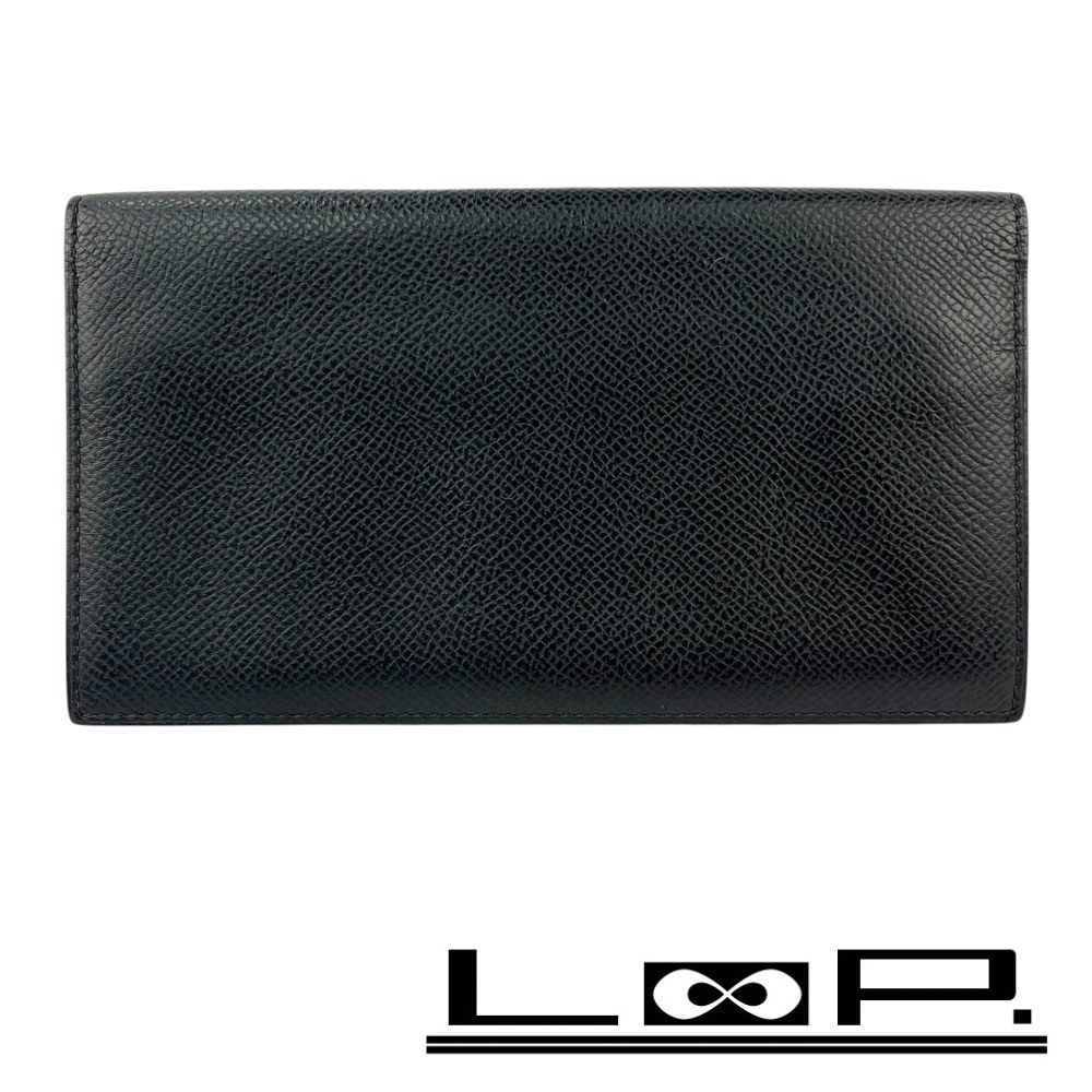 エルメス ■美品■ シチズンツイル ロング シルクイン 二つ折り 長財布 エプソン ブラック D刻 【606786】8