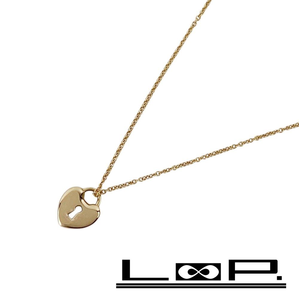 ティファニー ■美品■ ロックハート ネックレス アクセサリー ゴールド K18 約3.0g 箱 【37225】11