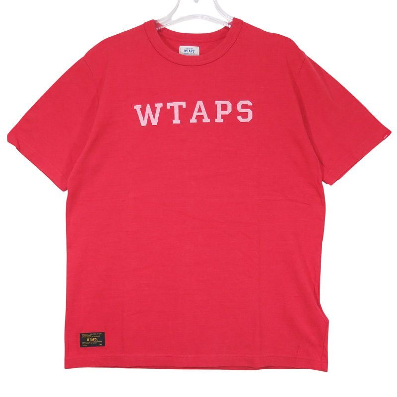 新品 WTAPS ダブルタップス 13SS DESIGN S/S/TEE.ECR 131ATDT-CSM14 デザイン ショートスリーブ クルーネック Tシャツ レッド カットソー 半袖 サイズL Mayk