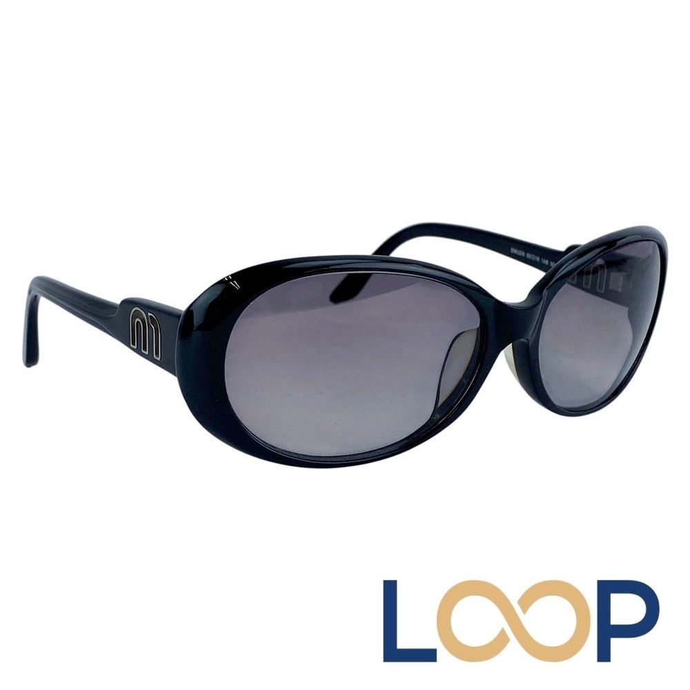 ミュウミュウ ■美品■ サングラス 眼鏡 ファッション ロゴ アクセサリー ブラック 60□16 SMU231【664052】14