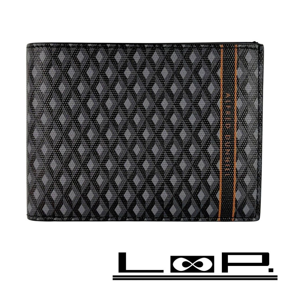 ダンヒル ■新同■ アルフレッド 二つ折り財布 カードケース ウォレット レザー グレー 箱 【557323】12
