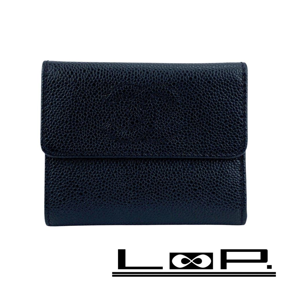 シャネル ■美品■ 三つ折り 財布 ウォレット ファッション キャビア ブラック 【631818】5