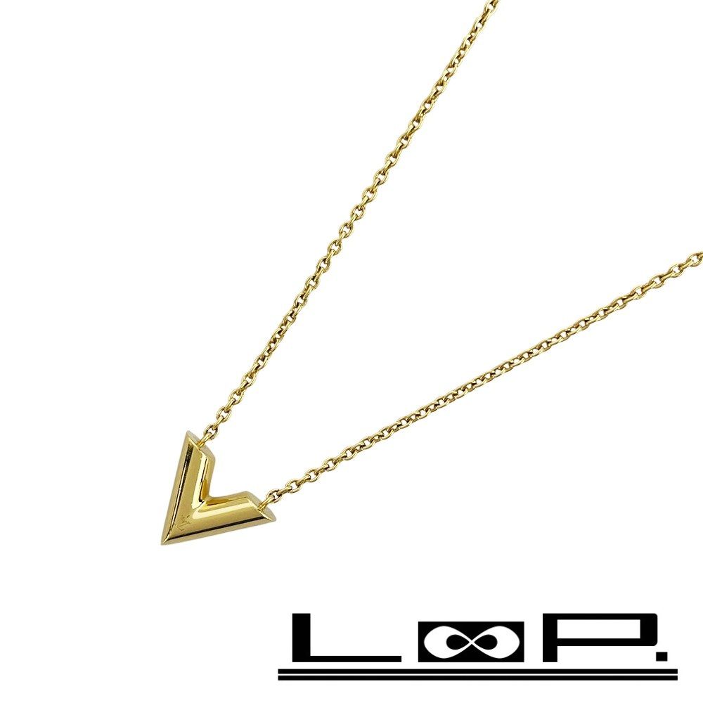 ルイヴィトン ■美品■ エセンシャル V ネックレス ペンダント アクセサリー ゴールド GP M61083 【536847】11