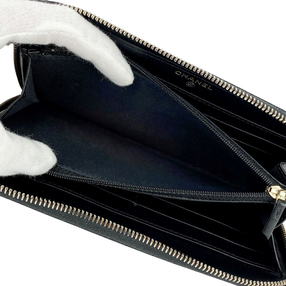 シャネル □美品□ カメリア 長財布 ウォレット ココマーク レザー