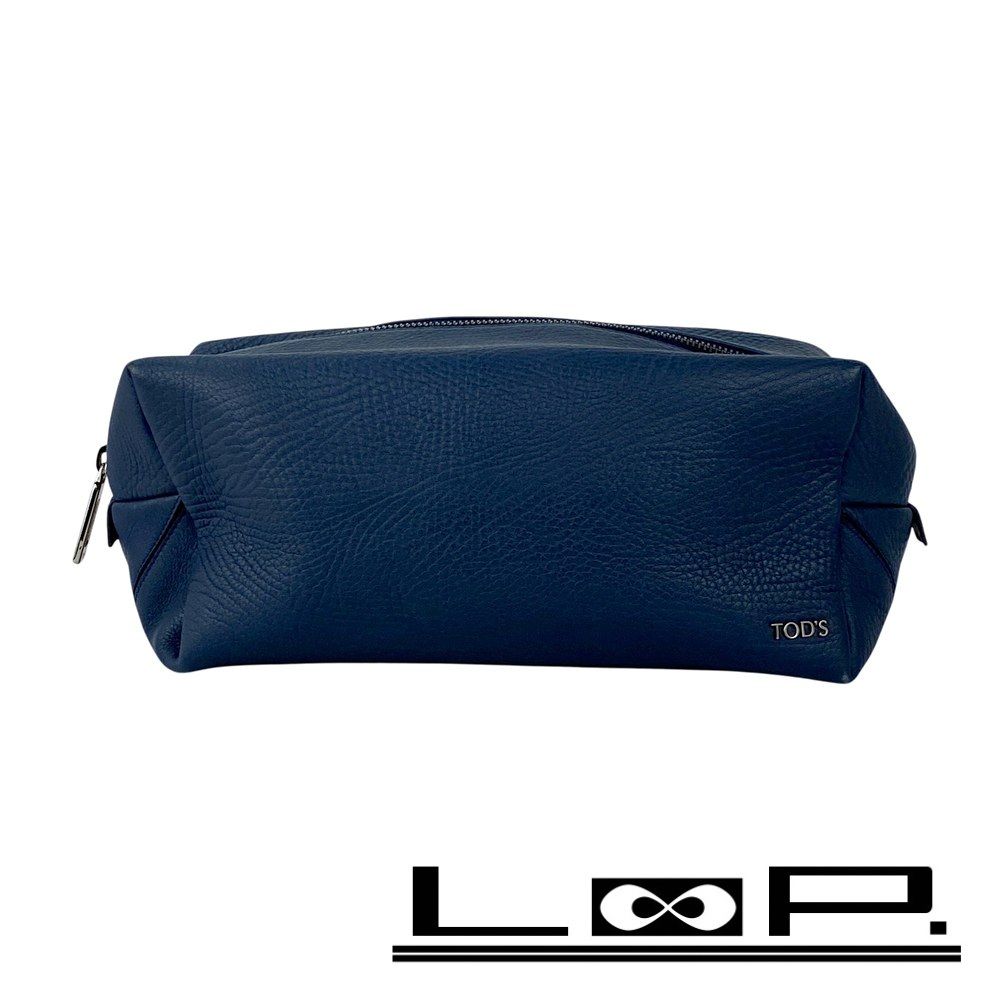 トッズ ■美品■ ポーチ セカンド バッグ 小物入れ レザー ネイビー【508523】8