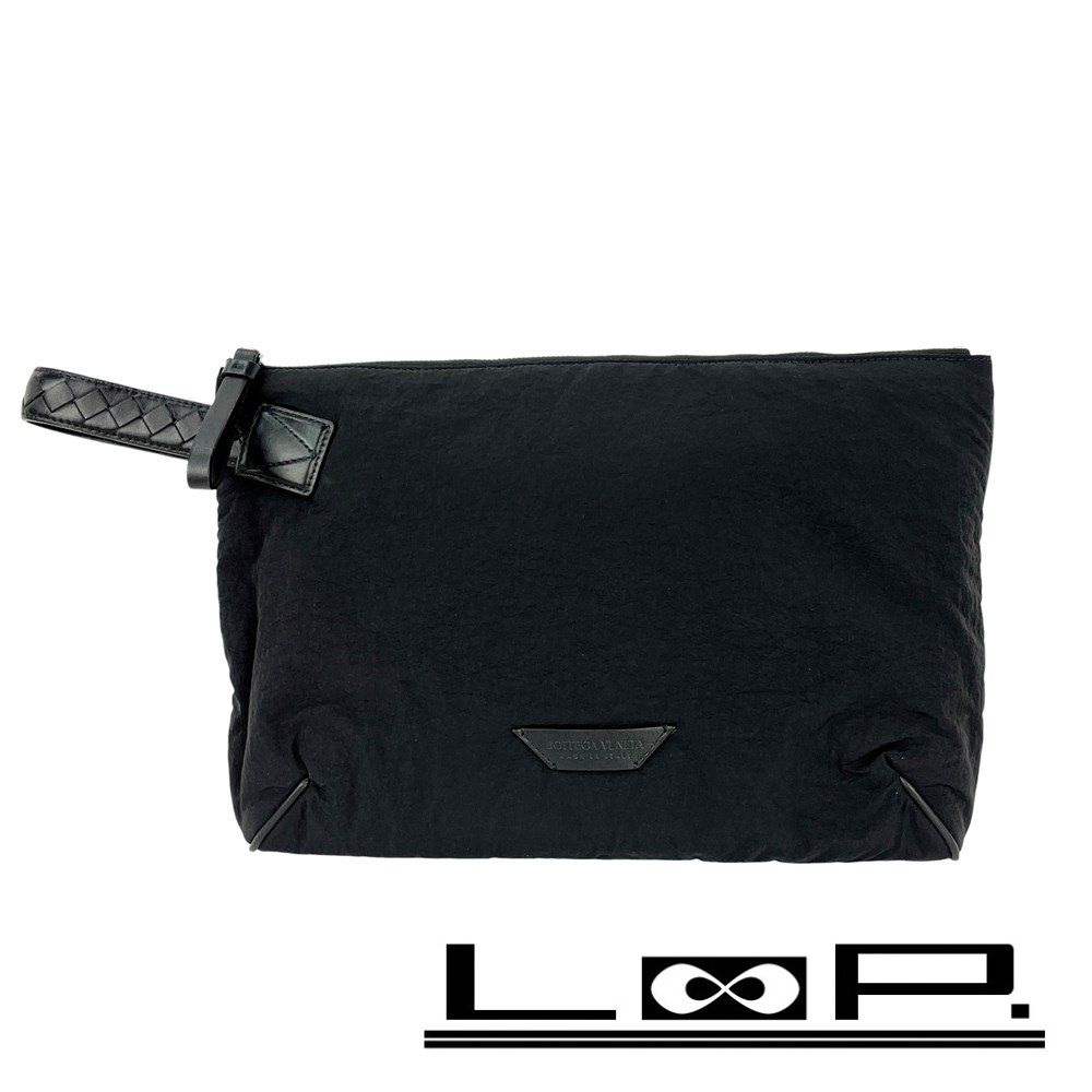 ボッテガヴェネタ ■美品■ クロスロード クラッチ セカンド バッグ ファッション ナイロン レザー ブラック 【562594】10