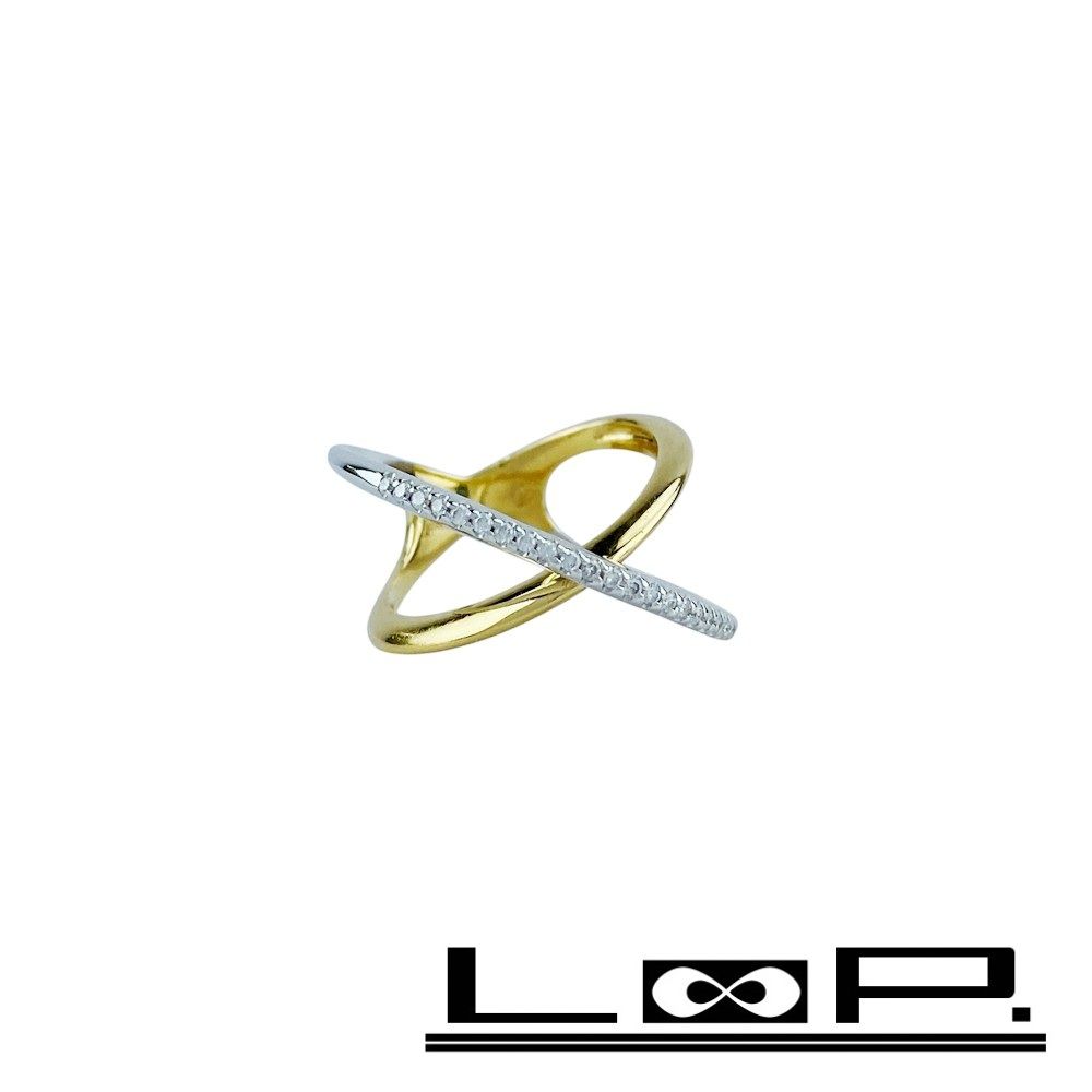 ポンテヴェキオ ■中古■ リング 指輪 アクセサリー イエローゴールド シルバー ダイヤ K18 750 YG WG D0.13ct #13 5.9g 【552885】5 105,373円