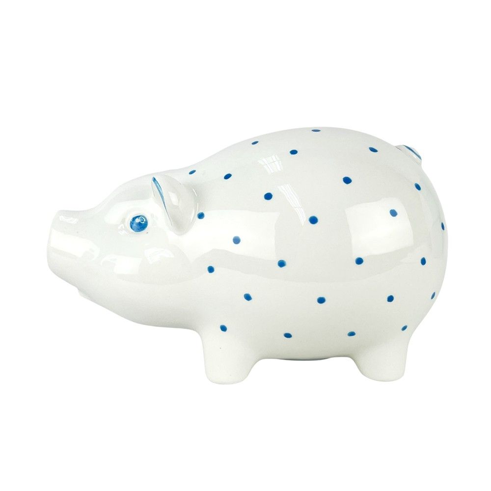 ティファニー □美品□ ピギー バンク 貯金箱 ブタ 小物 陶器 ドット柄