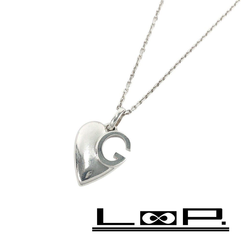グッチ ■美品■ ハート ネックレス アクセサリー シルバー チェーン SV 925 【372803】1 10,313円