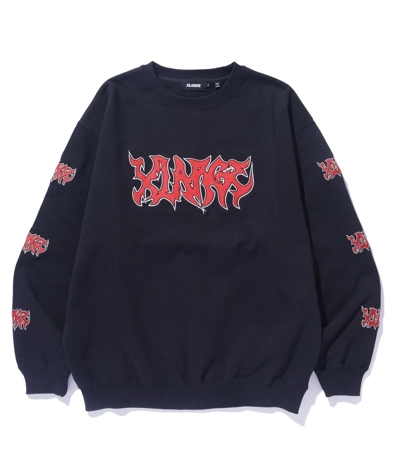 新品 メタルクルーネックスウェットシャツ METAL CREWNECK SWEATSHIRT 101243012006 BLACK M