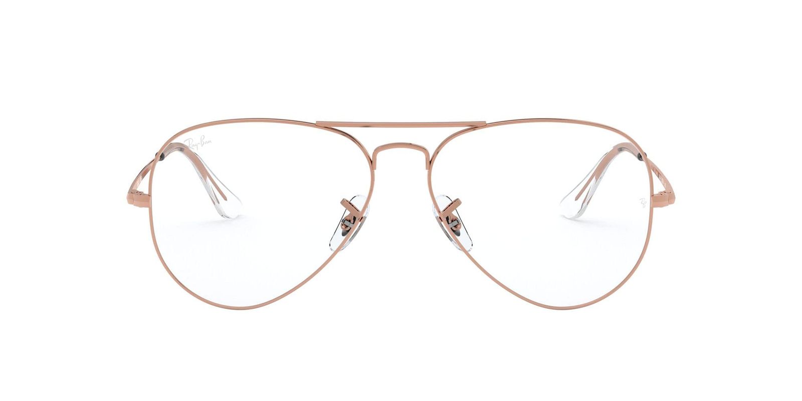 新品 Ray-Ban (レイバン) メガネ RX6489 AVIATOR SHINY ROSE GOLD (ゴールド)