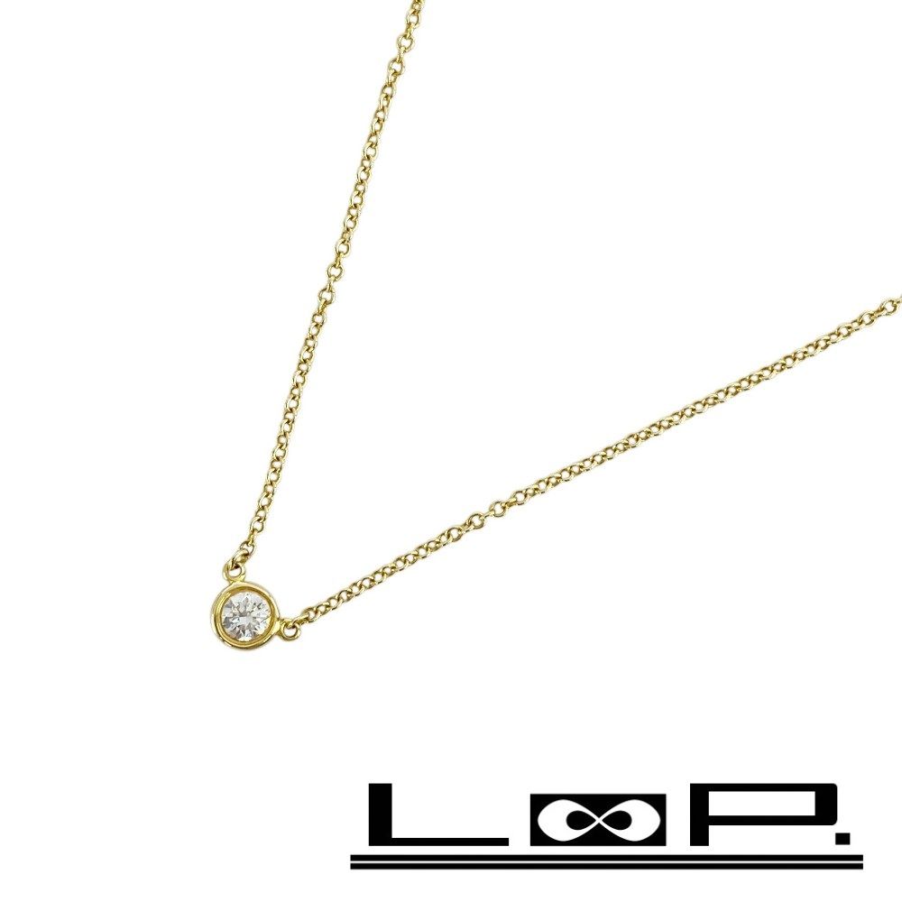 ティファニー ■美品■ バイヤザード ネックレス アクセサリー YG750 K18 ダイヤ イエローゴールド 1.9g 【615917】8