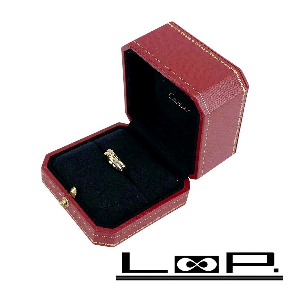 カルティエ ■新同■磨き済■ トリニティ リング 指輪 アクセサリー ゴールド K18 750PG WG ＃48 約3.9g 箱 【590375】11