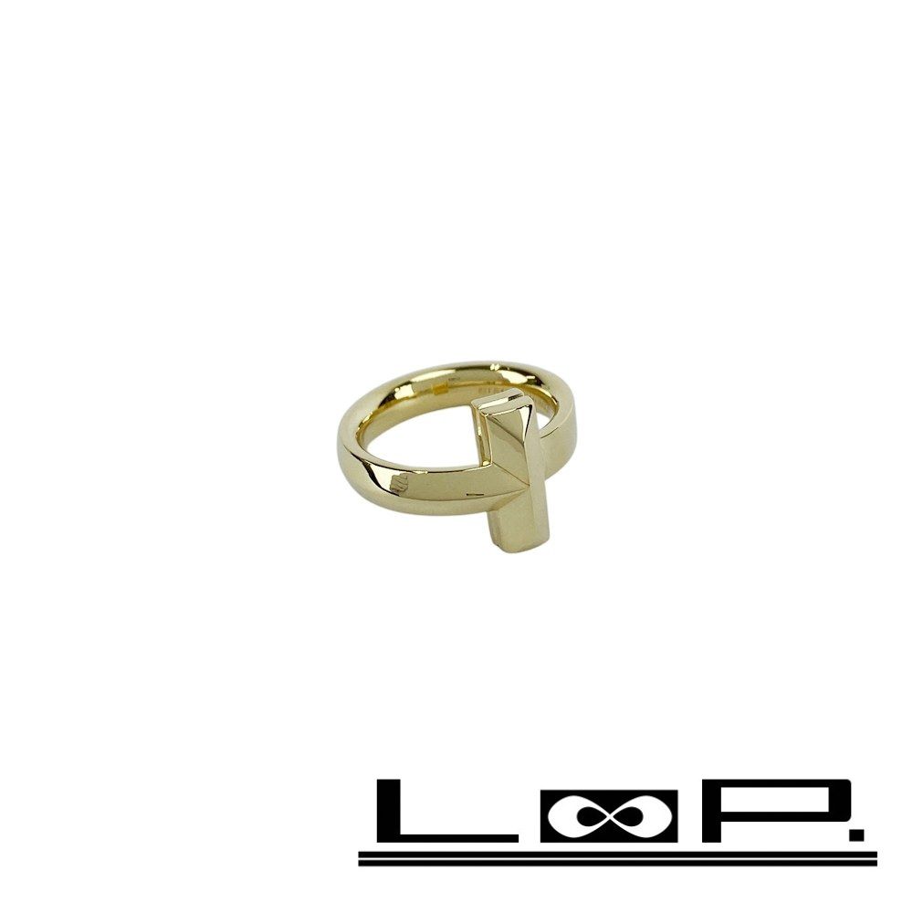 ティファニー ■新同■磨き済■ Tワン リング 指輪 アクセサリー ゴールド K18 約12号 約11.8g 【561634】11