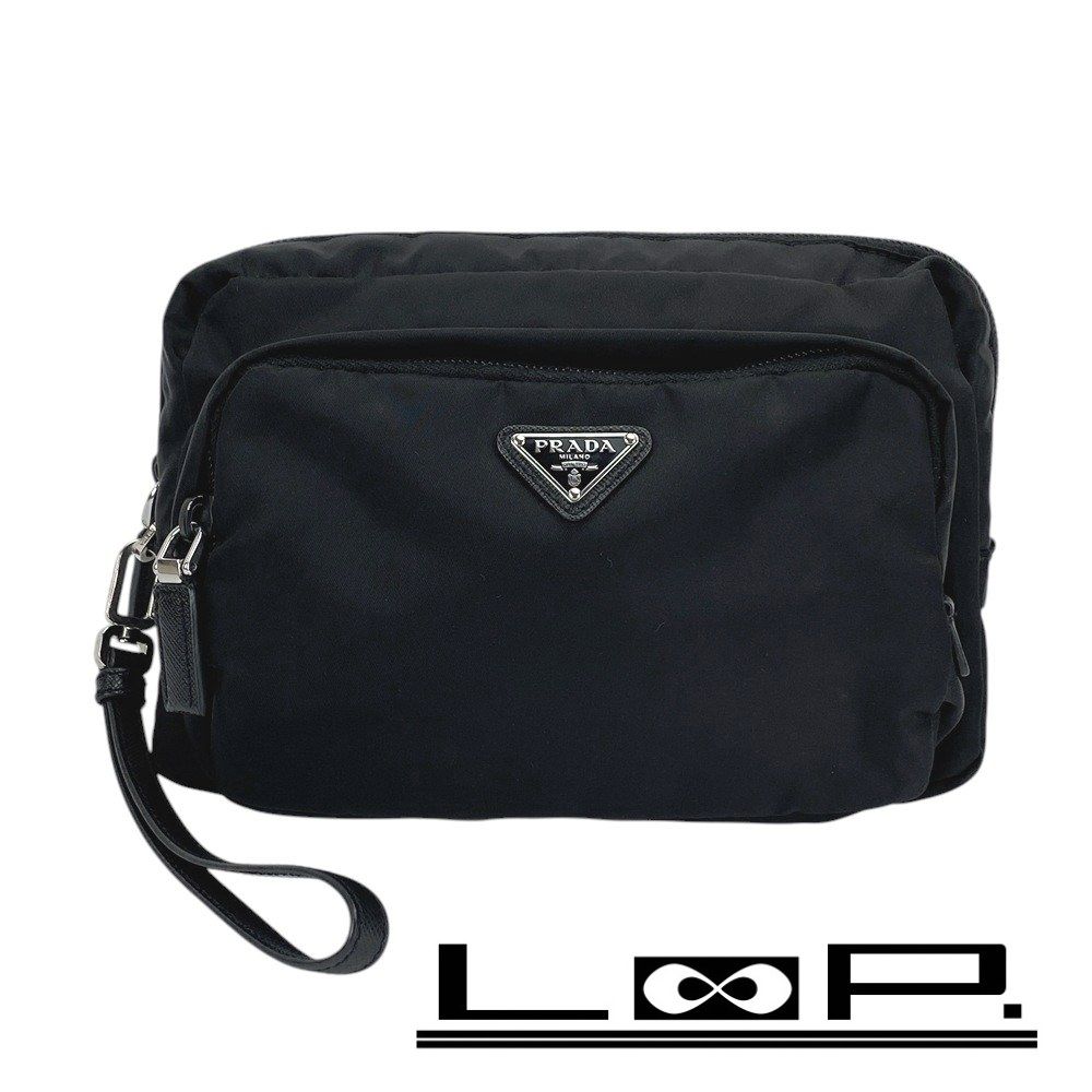 プラダ ■美品■ ポーチ メイク 化粧 小物入れ ナイロン SS ブラック 【404269】1