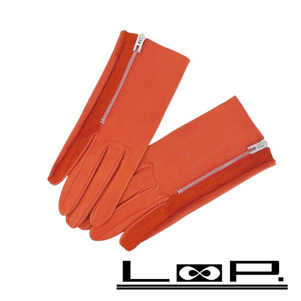 エルメス ■美品■ グローブ 手袋 ウィメンズ ファッション レザー オレンジ #7 【514289】1