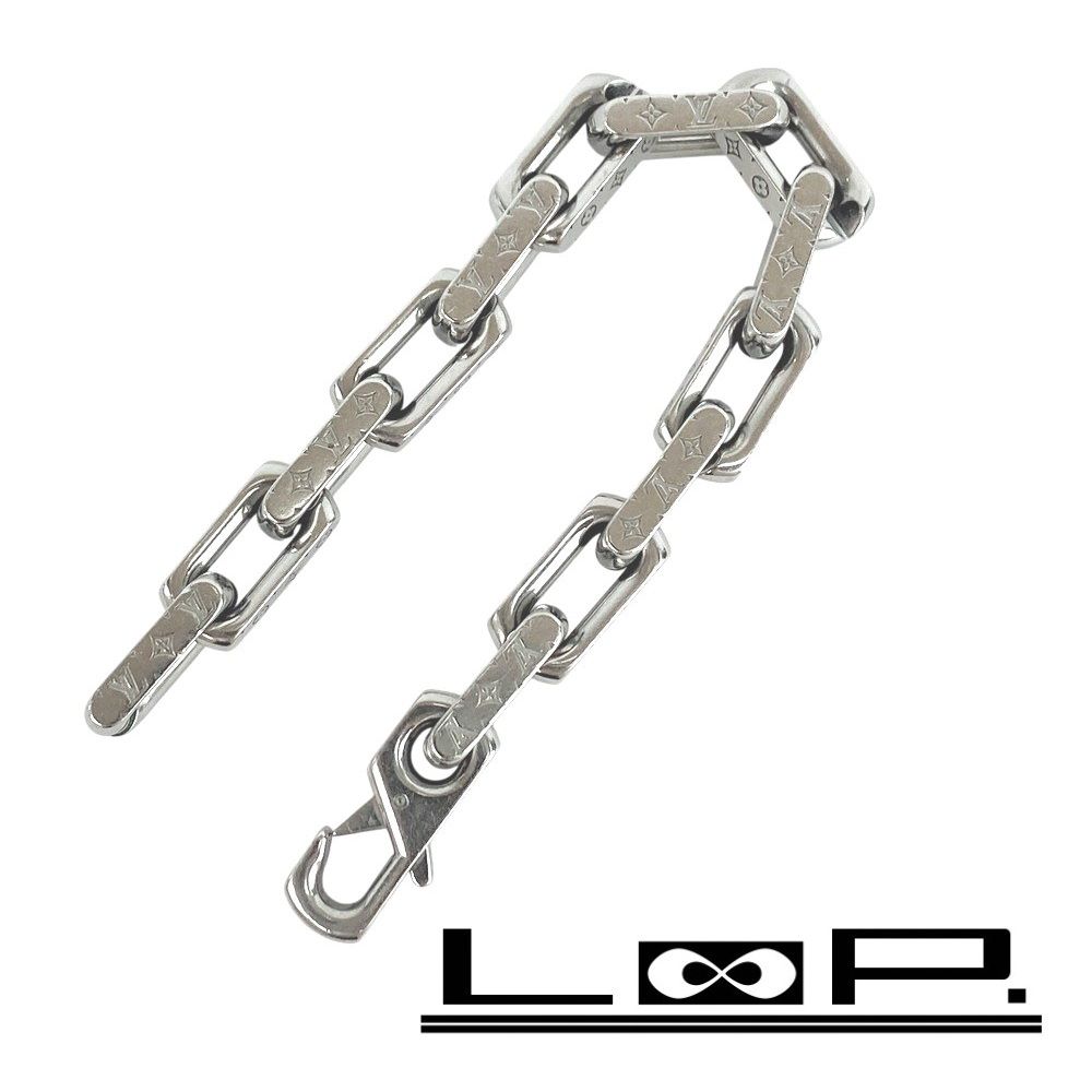 ルイヴィトン ■美品■ モノグラム チェーン ブレスレット アクセサリー SS シルバー M00308 【516832】1