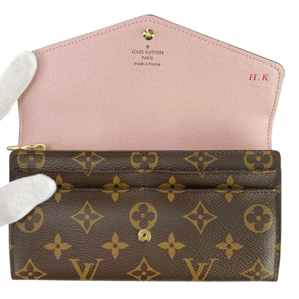 ルイヴィトン □美品□ ポルトフォイユ サラ 長財布 ウォレット ネーム