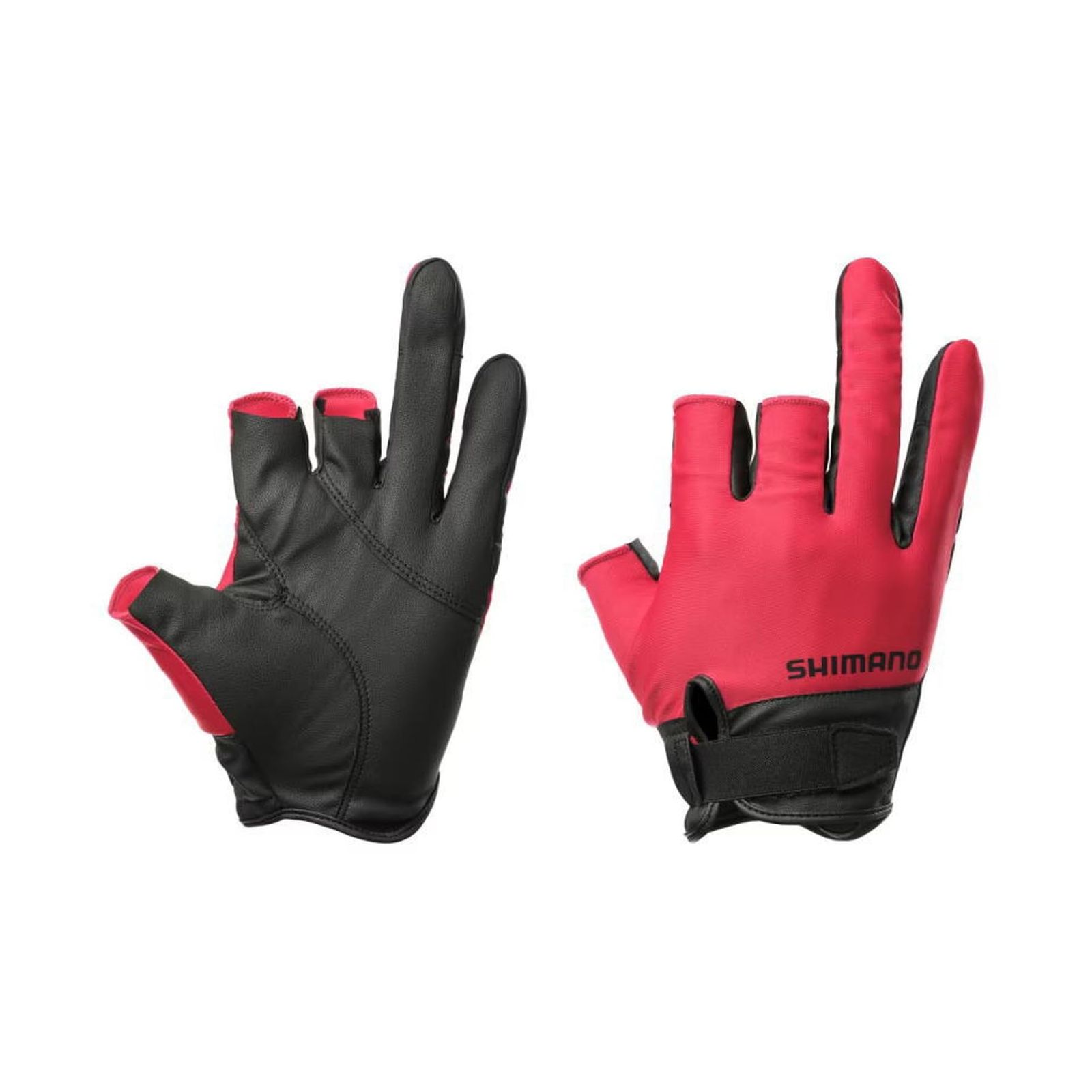 新品 シマノ(SHIMANO) 01ベーシック グローブ 3本カット GL-008Y レッド XL